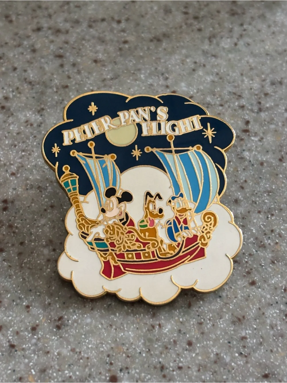 DLR - Mickey, Pluto, Donald - Attraction Series - Peter Pan's Flight Pin 2002